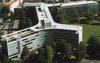 Siege mondial de Nestle a Vevey, sur les rives du Lac Leman