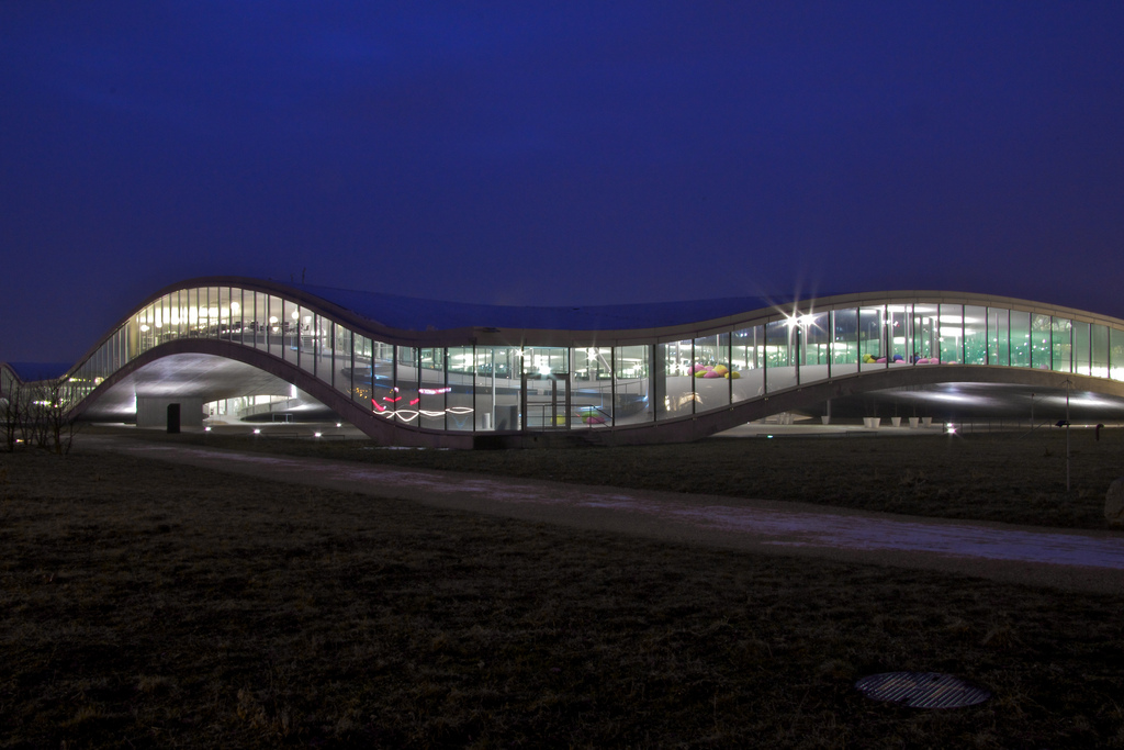 Le Rolex Learning Center a l'EPFL Lausanne, lieu emblematique de la marque